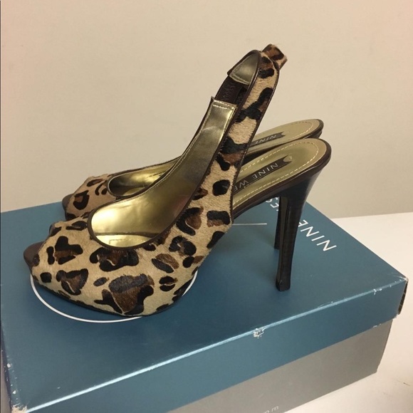 Nine West Leopard Print Heels - Picture 2 of 3